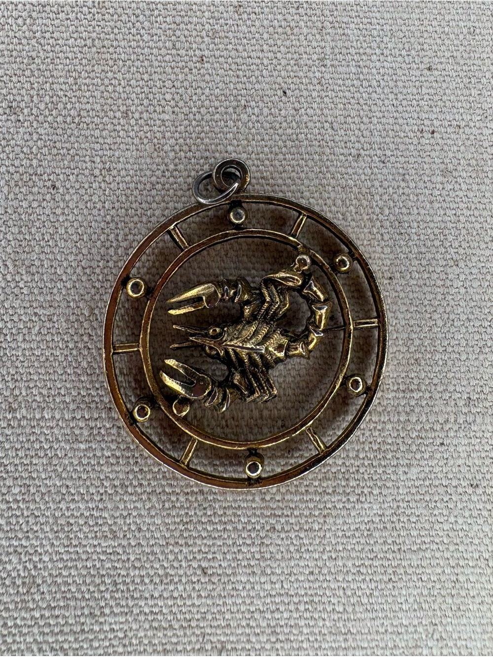 Vintage Celebrity NY Gold Tone Scorpion Pendant